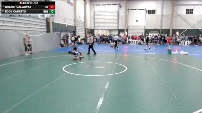 100 lbs Champ. Round 1 - Eddy Carreto, Warrior Wrestling Academy vs Bryant Callaway, Sherman Challengers