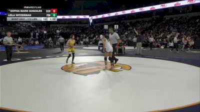 110 lbs Quarterfinal - Sophia Marie Gonzales, Clovis East (CS) vs Leila Witzerman, Peninsula (SS)