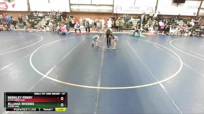 57 lbs Quarterfinal - Elliana Rhodes, Hurricane vs Berkley Peery, Elite Wrestling