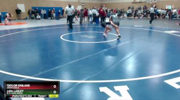 120lbs Champ. Round 1 - Taylor Knilans, Union (Girls) vs Liza Lasley, R. A. Long (Girls)