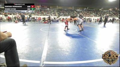 120 lbs Quarterfinal - Santana Hernandez, ARDMORE TAKEDOWN CLUB vs Romeo Wynn, El Reno Wrestling Club