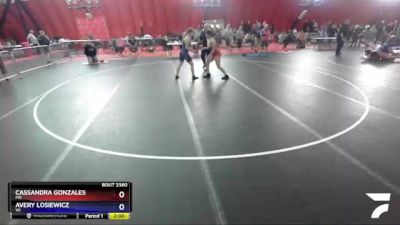 132-138 lbs Round 3 - Cassandra Gonzales, MN vs Avery Losiewicz, WI