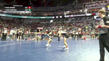 1A-113 lbs Cons. Round 2 - Evan Jensen, Graettinger-Terril/Ruthven-Ayrshire vs Lane Knudson, Central Springs