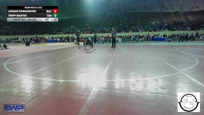 96 lbs Semifinal - Jaegar RomanNose, Mustang Middle School vs Tripp Martin, Team Tulsa Wrestling Club