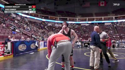 215 lbs Quarterfinal - Connor Smalley, Notre Dame GP vs Jake Conroy, Ringgold