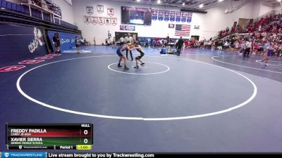 105 lbs Prelim - Xavier Sierra, Gering Middle School vs Freddy Padilla, Carey Jr High