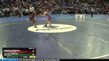 115 lbs Cons. Round 2 - Kashtyn Bredahl, Des-Lacs Burlington vs Kaylee Narmah, Fargo Davies