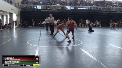 133 lbs Champ. Round 2 - Dustin Merlos, Lassen College vs Luis Solis, Mt. San Antonio College