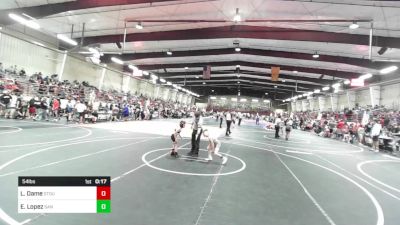 54 lbs Consi Of 8 #2 - Lucas Dame, Stout Wrestling Academy vs Easton Lopez, San Luis Valley Wrestling Club