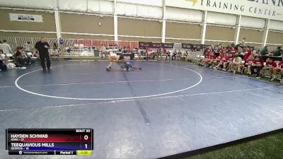 106 lbs Placement Matches (16 Team) - Hayden Schwab, Iowa vs Teequavious Mills, Georgia
