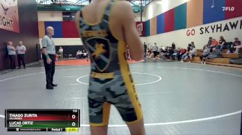 113 lbs Quarterfinal - Thiago Zurita, Hillsboro vs Lucas Ortiz, Roosevelt