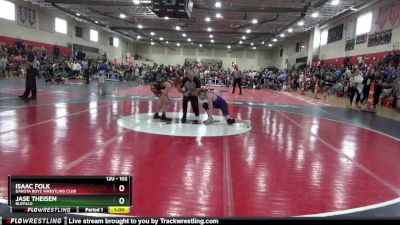 102 lbs Cons. Round 2 - Isaac Folk, Dakota Boyz Wrestling Club vs Jase Theisen, Buffalo