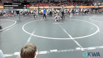 61 lbs Semifinal - Kingston Branning, Shelton Wrestling Academy vs Cason Inger, Powerhouse