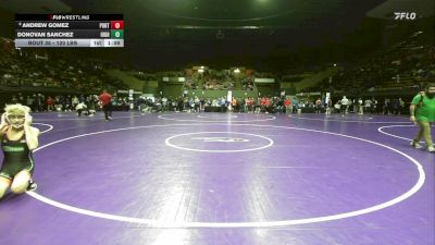 120 lbs Round Of 32 - Andrew Gomez, Porterville vs Donovan Sanchez, Highland