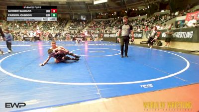85 lbs Round Of 32 - Gunner Saldana, Unaffiliated vs Carson Johnson, Duran Elite