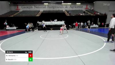 110 lbs Rr Rnd 5 - Mikayla Williams, The Storm Wrestling Center vs Brooke Gould, Georgia