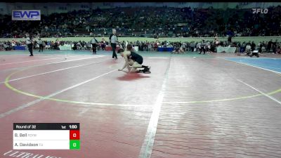 138 lbs Round Of 32 - Brendan Bell, Fort Gibson Youth Wrestling vs Asher Davidson, Tulsa Union