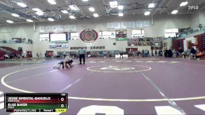 120 lbs Cons. Round 1 - Elise Baker, Eagle vs Jessie Simental-Banuelos, Middleton