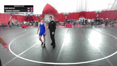 144 lbs Cons. Semi - Reid Nicklay, LaCrosse Area Wrestlers vs Samuel Dunigan, Wisconsin