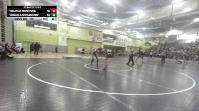 110 lbs 5th Place Match - Mikaela Mobassery, Palisades vs Belinda Manrique, PANORAMA