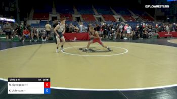 100 lbs Cons 8 #1 - Noah Savageau, North Dakota vs Kole Johnson, Utah