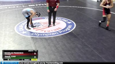 113 lbs Semifinal - Nicholas Francisco, California vs Travis Juan, California