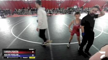 74 lbs Round 1 - Carson Piontek, X-Factor Elite Wrestling vs Kolten Mueller, Team Nazar Training Center