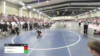 98 lbs Consi Of 8 #2 - Ryne Simpson, Durango WC vs Christian Begaye, Montezuma Creek Roughnecks