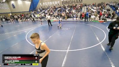 100 lbs Cons. Round 2 - Porter Moeller, Riverton Wolf Pack vs William Boren, Pleasant Grove