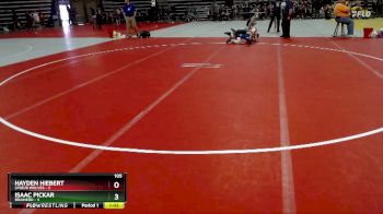 105 lbs Finals (8 Team) - Hayden Hiebert, LPGE/B Wolves vs Isaac Pickar, Brainerd