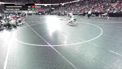 D2-144 lbs Quarterfinal - Haakon Peterson, Dodgeville vs Brayden Loehr, Kewaskum