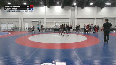 190 lbs 3rd Place Match - Brandon Simmons, Lugo Wrestling Club vs Logan Hinton, SOT/DOZ