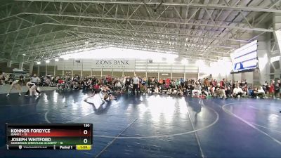 130 lbs Round 2 (4 Team) - Konnor Fordyce, Idaho 1 vs Joseph Whitford, Sanderson Wrestling Academy