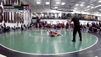 124 lbs Round 4 (16 Team) - Sydney Bridenstine, Lindsey Wilson College vs Nyvaeh Wendt, Siena Heights University