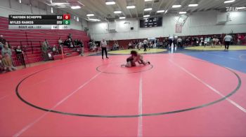 157 lbs Cons. Round 3 - Hayden Schepps, Redwood -Larkspur vs Myles Ramos, St Patrick - St Vincent