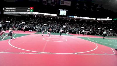 90 lbs Cons. Round 2 - Blake Henry, CLJ1 vs Cruz Lopez, WPW1