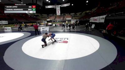 132 lbs Cons. Semis - Samuel Rodriguez, MTC - MANTANONA TRAINING CENTER vs Jacob Lopez, Beat The Streets - Los Angeles