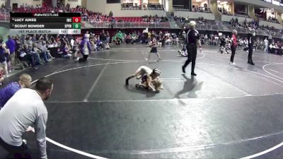 41-44 lbs 1st Place Match - Scout Bowder, St Paul Youth Wrestling vs Lucy Jukes, Impact Wrestling Club