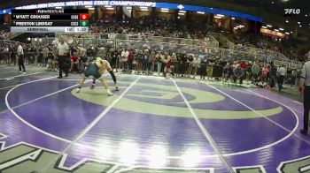 144 1A Semifinal - Wyatt Crouser, Cocoa Beach vs Preston Lindsay, Coral Springs Charter School