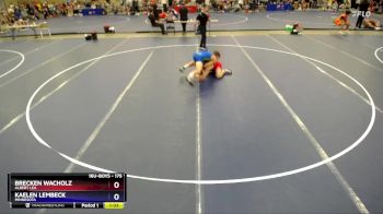 175 lbs Cons. Round 3 - Brecken Wacholz, Albert Lea vs Kaelen Lembeck, Minnesota