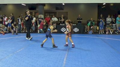 56 lbs Cons. Sub-semis - Genevieve Valdovinos, Daughter's Of Zion vs Callan Gonzales, Champions Wrestling Club