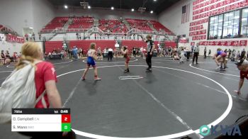 75 lbs Rr Rnd 3 - Sereniti Mann, Smith Wrestling Academy vs Olivia Campbell, Elgin Wrestling