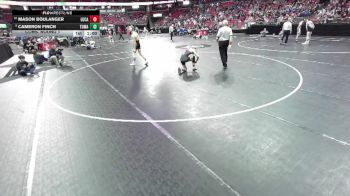 D1-150 lbs Cons. Round 1 - Mason Boulanger, Luxemburg-Casco vs Cameron Finch, Tomah