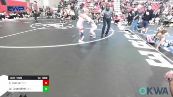 64 lbs Semifinal - Kael Camper, Caney Valley Wrestling vs William Crutchfield, Collinsville Cardinal Youth Wrestling