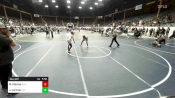 98 lbs Quarterfinal - Michael Macias, Wolfpack Wr Ac vs Jace Larman, Division Bell Wrestling