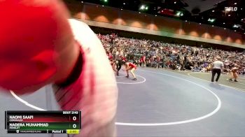 130 lbs Champ. Round 2 - Nadera Muhammad, Fernley vs Naomi Saafi, Coronado