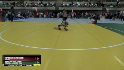 55 lbs Quarterfinal - Beckam Velarde, Yorkville Wrestling Club vs Kipton Schroeder, Mn Elite