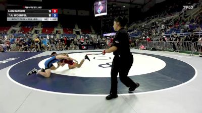 100 lbs Champ. Rd Of 32 - Liam Mauch, VA vs AJ Woerpel, WI