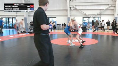 132 lbs Cons. Quarters - Maddox Hazard, High Desert Wrestling Club vs Tristan George, Chatfield Wrestling Club