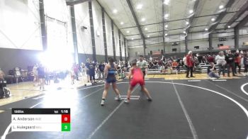 130 lbs Quarterfinal - Adell Anderson, Independent vs Lillian Hulegaard, No Limits Wrestling Club